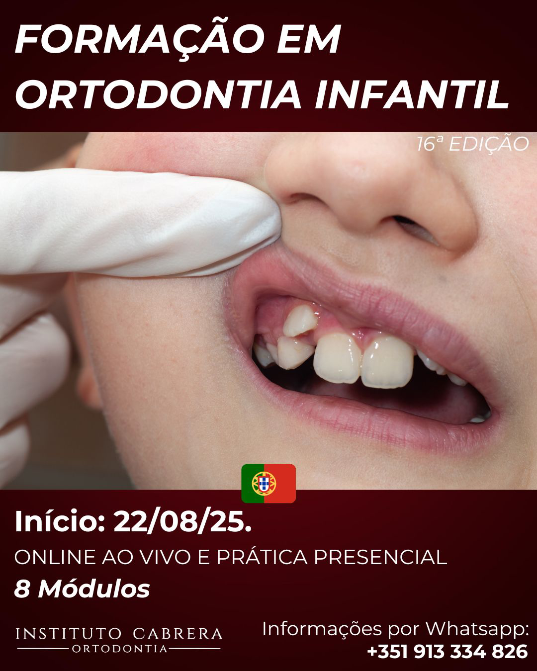 Curso de Ortodontia em crianças Portugal 2